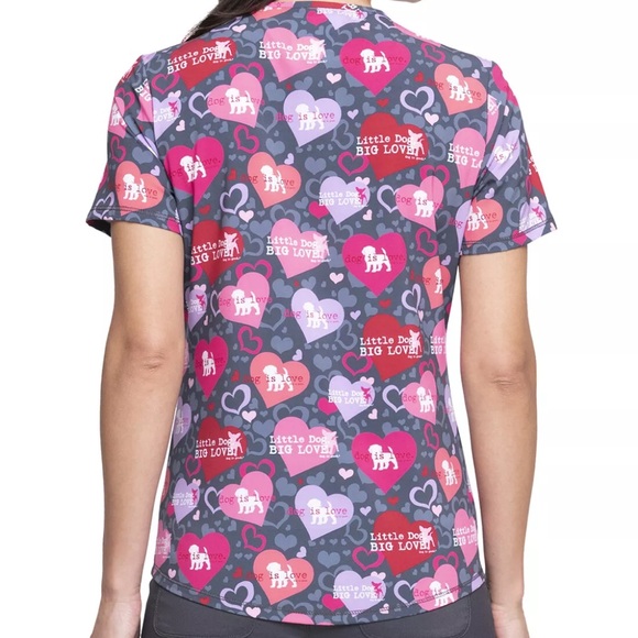 Cherokee Print Scrub Top Dog is Love - Picture 5 of 8
